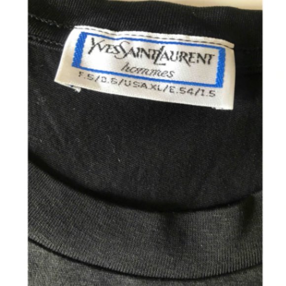 Yves Saint Laurent Mens Black T-shirt - Picture 1 of 4